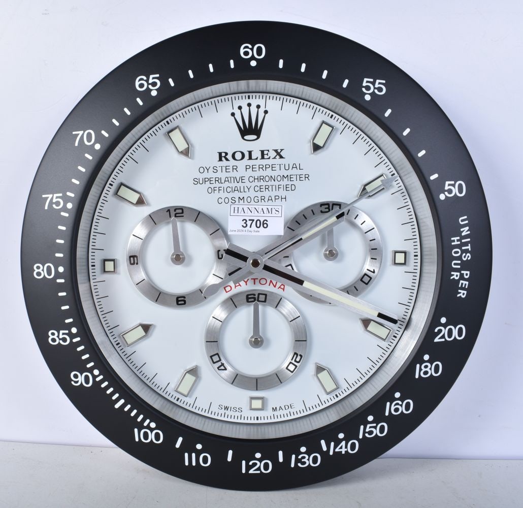 A Contemporary Rolex dealership wall clock 34 cm (1 of 2)
