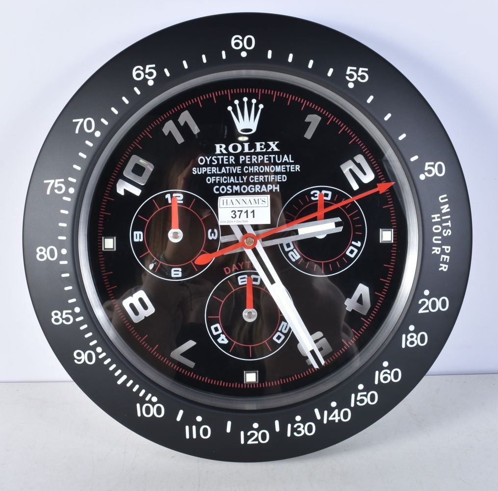 A Contemporary Rolex dealership wall clock 34 cm (1 of 2)