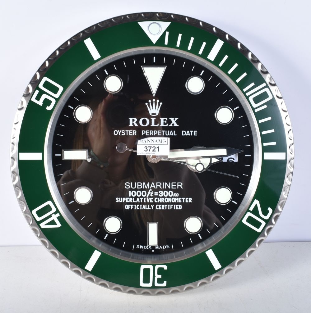A Contemporary Rolex dealership wall clock 34 cm (1 of 2)