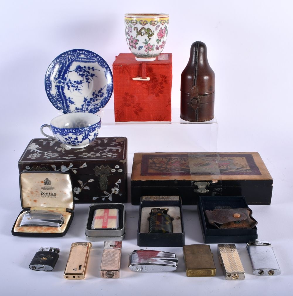 ASSORTED LIGHTERS together with a Chinese box etc. (qty) (1 of 7)
