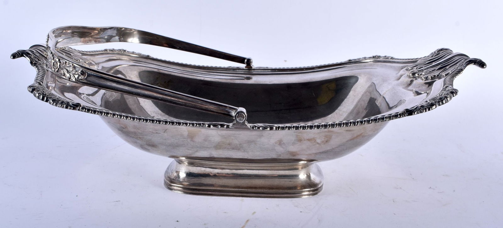 A LARGE EARLY 19TH CENTURY ARMORIAL SIVLER BASKET. London 1817. 1448 grams. 38 cm x 27 cm inc handle (1 of 6)