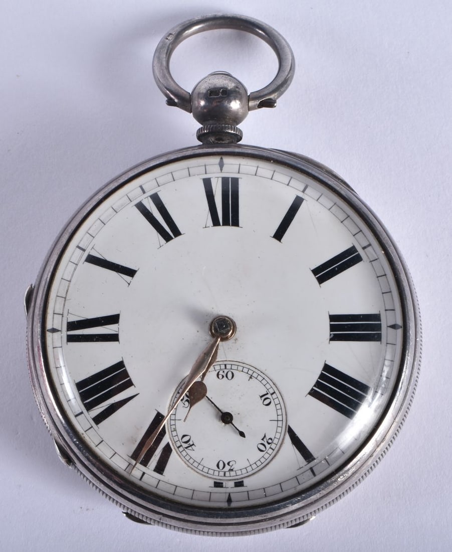 Victorian Silver Antique Open Face Fusee Pocket Watch.? Hallmarked London 1875. ?Movement - Key-wind (1 of 4)