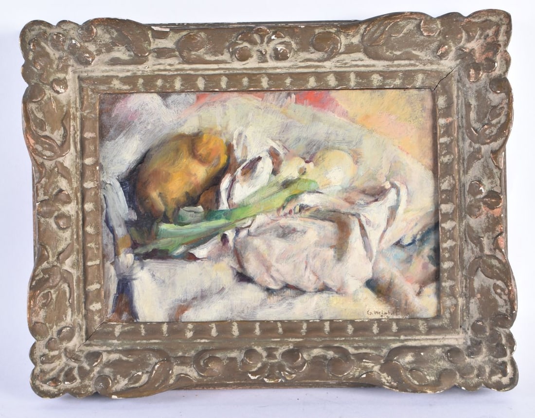 George Weissborth (1928-2013) Belgian, Oil on board, Still life. 30 cm x 24 cm. Note: George Weissbo (1 of 5)