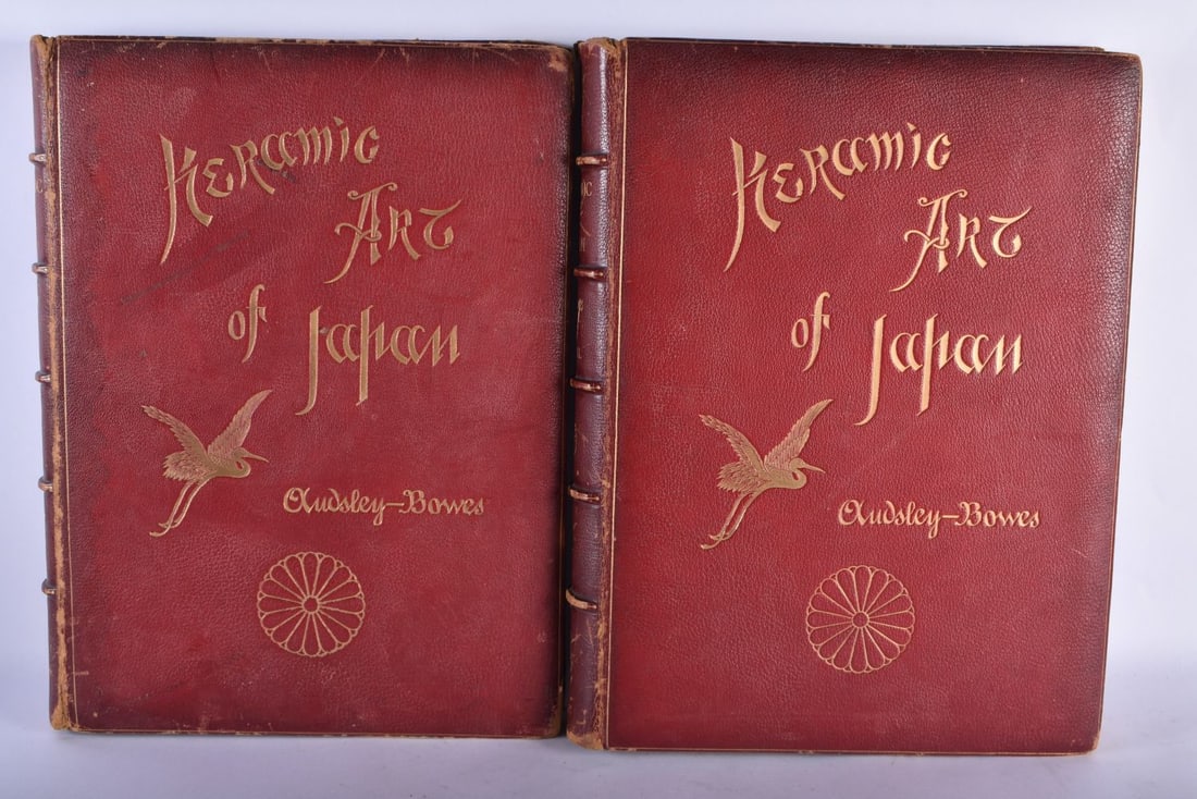 THE KERAMIC ART OF JAPAN BY AUDSLEY & BOWES-TWO VOLUMES Circa 1875, Publishers: Henry Sotheran, Lond (1 of 7)