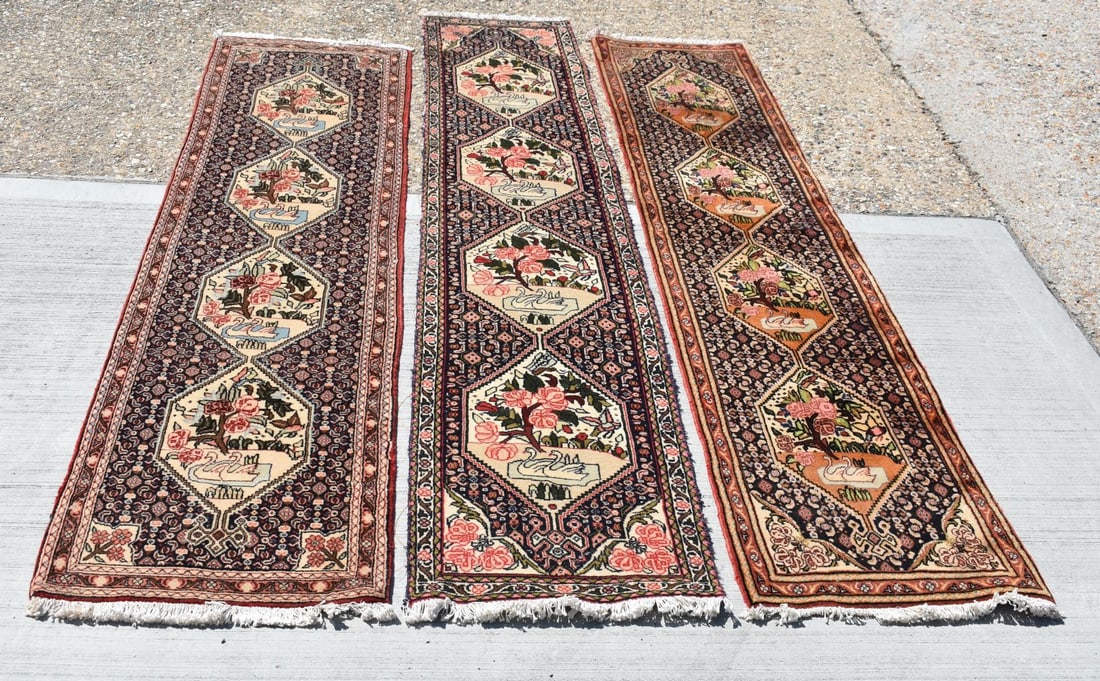 A collection of Oriental runner rugs 255 x 45 cm (3) (1 of 8)