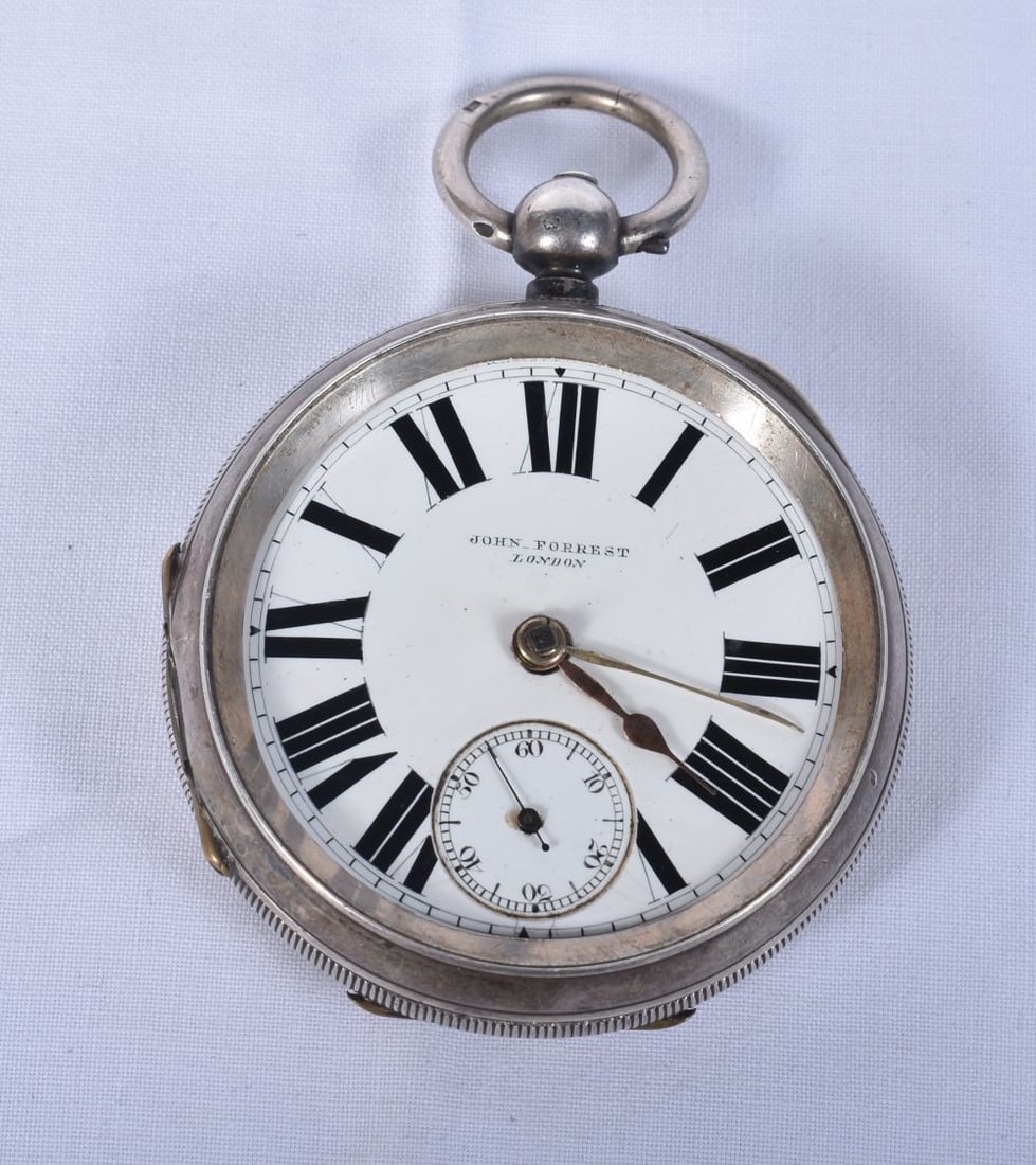 Mens Victorian Open Face Silver Fusee Pocket Watch.  Movement - Key-Wind.  Hallmarked Chester 1894. (1 of 4)