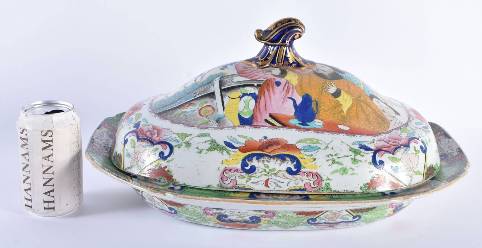 A Rare Large Early 19th Century Masons Ironstone Tureen And Cover