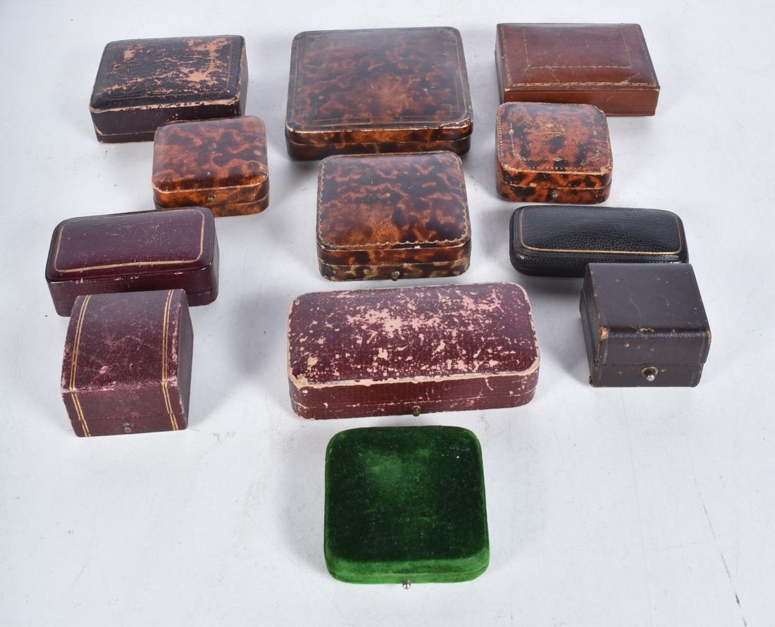 Collection of Antique / Vintage Jewellery Boxes x 12 407g. (12): Collection of Antique / Vintage Jewellery Boxes x 12 407g. (12)