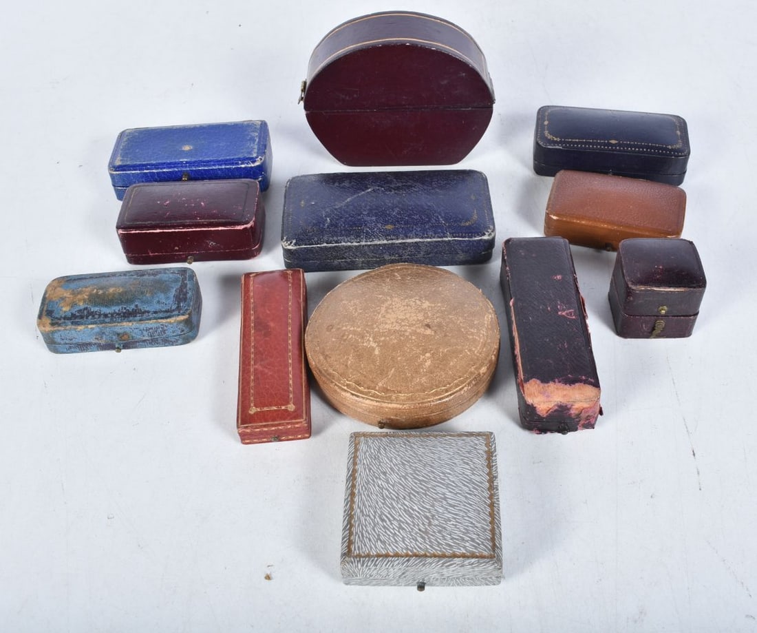 Collection of Antique / Vintage Jewellery Boxes x 12 326g. (12) (1 of 2)