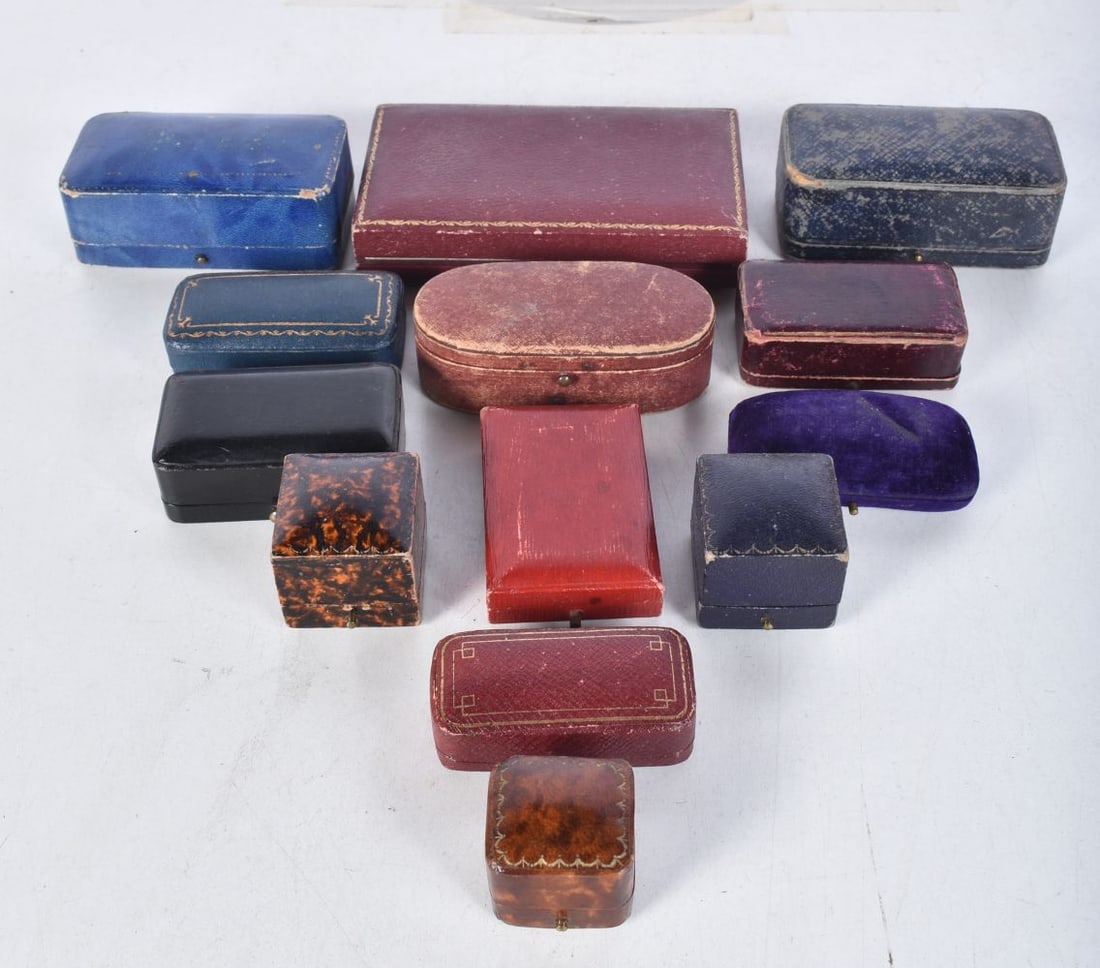 Collection of Antique / Vintage Jewellery Boxes x 12 501g. (12) (1 of 2)