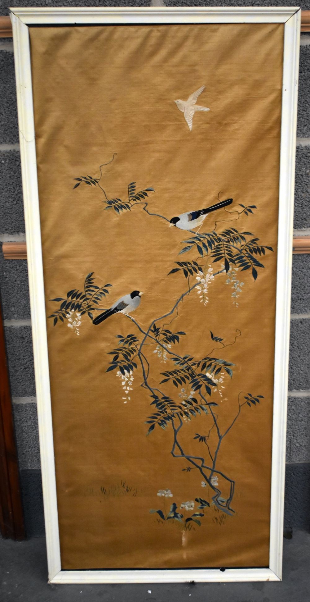 Chinese School (19th Century) 4 x Silk embroideries. 145 cm x 58 cm. (4) (1 of 11)