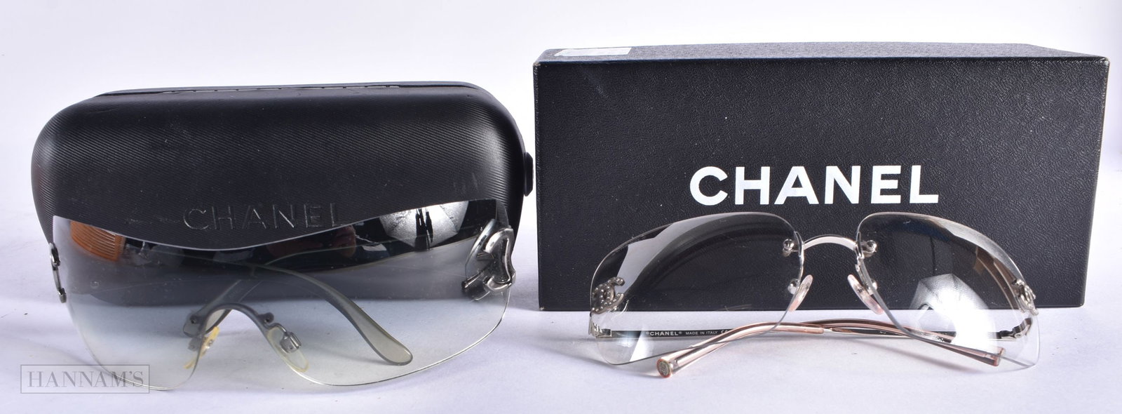 TWO PAIRS OF CHANEL SUNGLASSES. (2) (1 of 5)