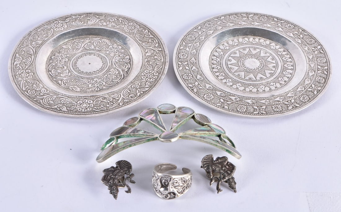 MEXICAN AND SIAM SILVERWARE. 124 grams. (qty) (1 of 3)