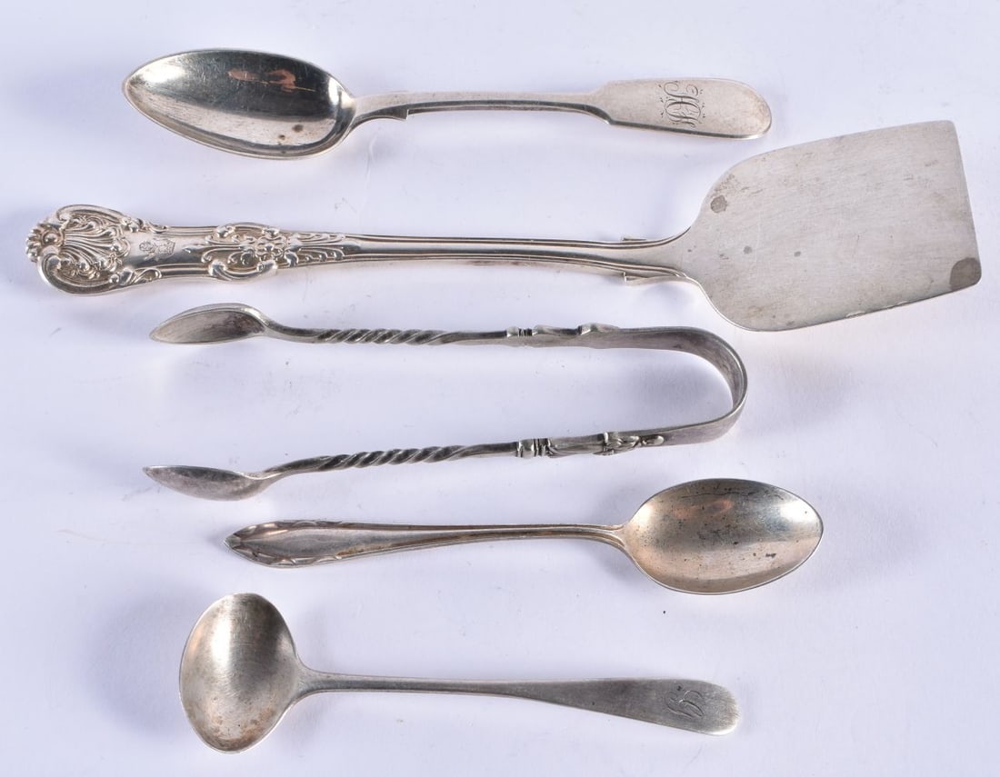 ANTIQUE SILVERWARE. 140 grams. (qty) (1 of 3)