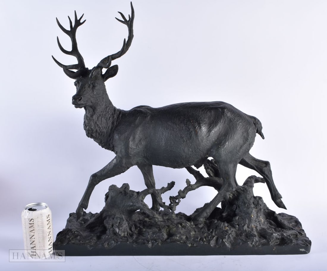 After Christophe Fratin (1801-1864) Bronze, Roaming Stag. 52 cm x 48 cm. (1 of 7)