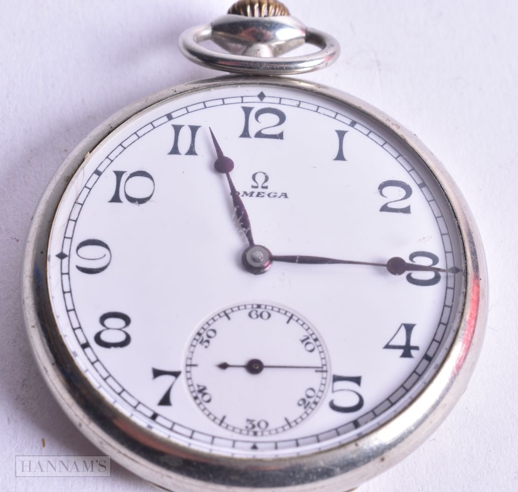 Vintage Omega Open Face Pocket Watch Hand-Wind WORKING. 5 cm diameter. (1 of 2)