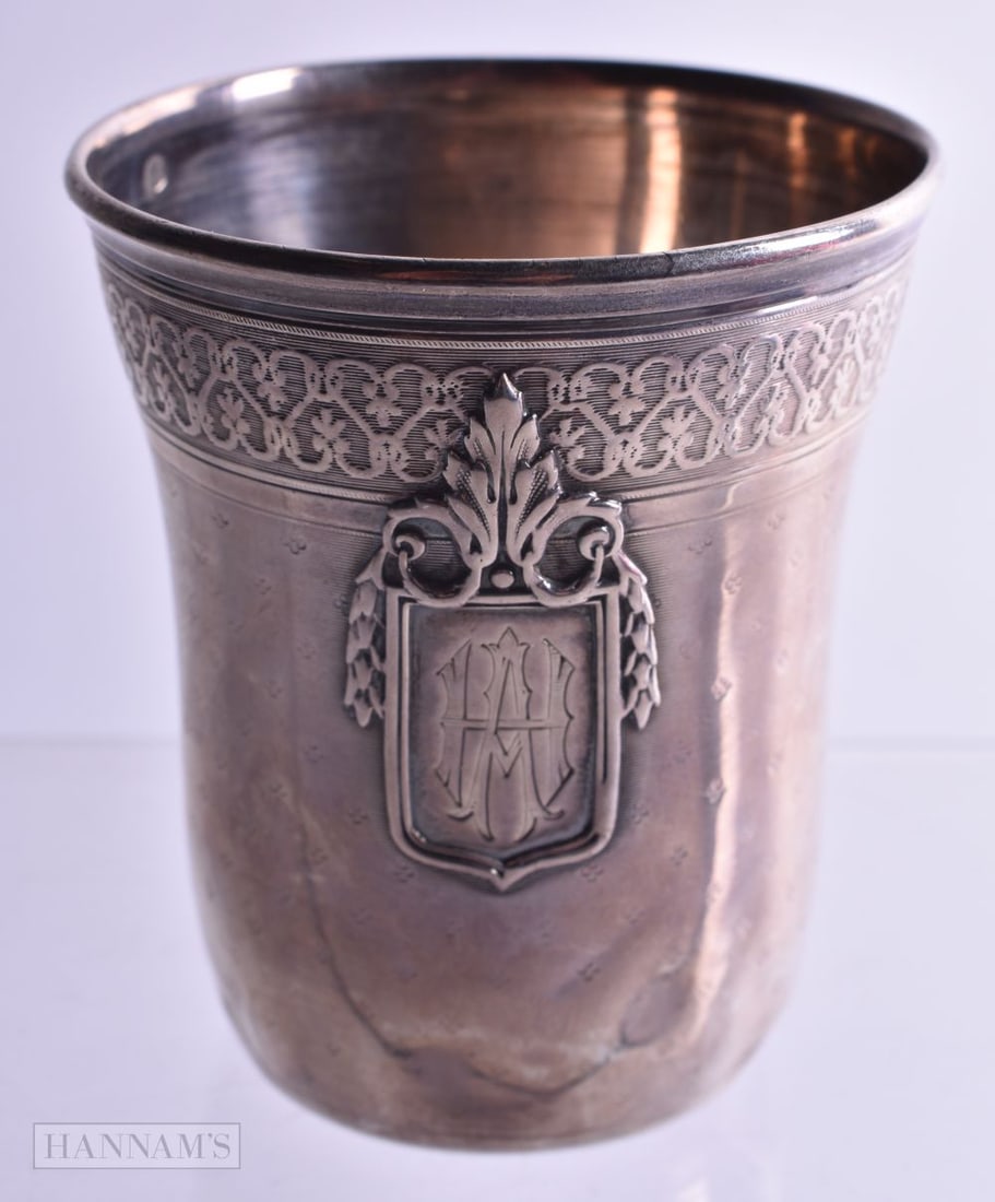 .950 silver middle eastern cup 70g. 7.5 cm high. (1 of 4)