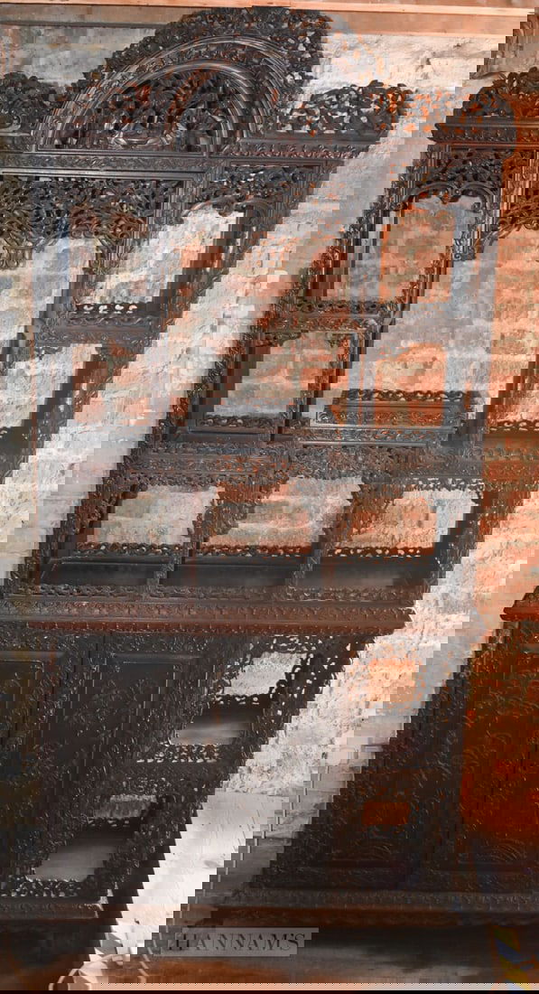 A FINE 19TH CENTURY CHINESE CARVED HARDWOOD CABINET Qing, exceptionally carved with figures foliage (1 of 6)