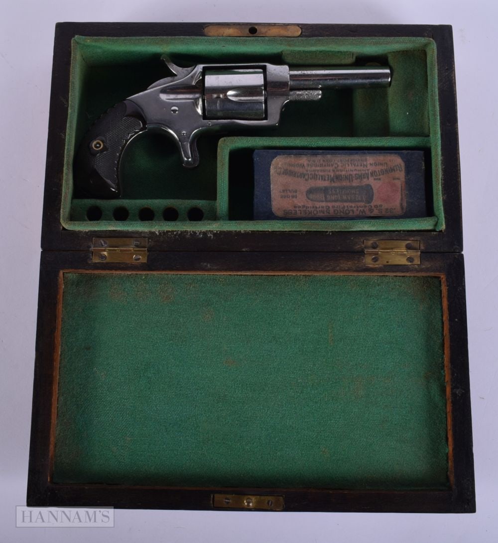 A HOPKINS & ALLEN RANGER NO 2 PISTOL. 17.5 cm wide.: A HOPKINS & ALLEN RANGER NO 2 PISTOL. 17.5 cm wide.