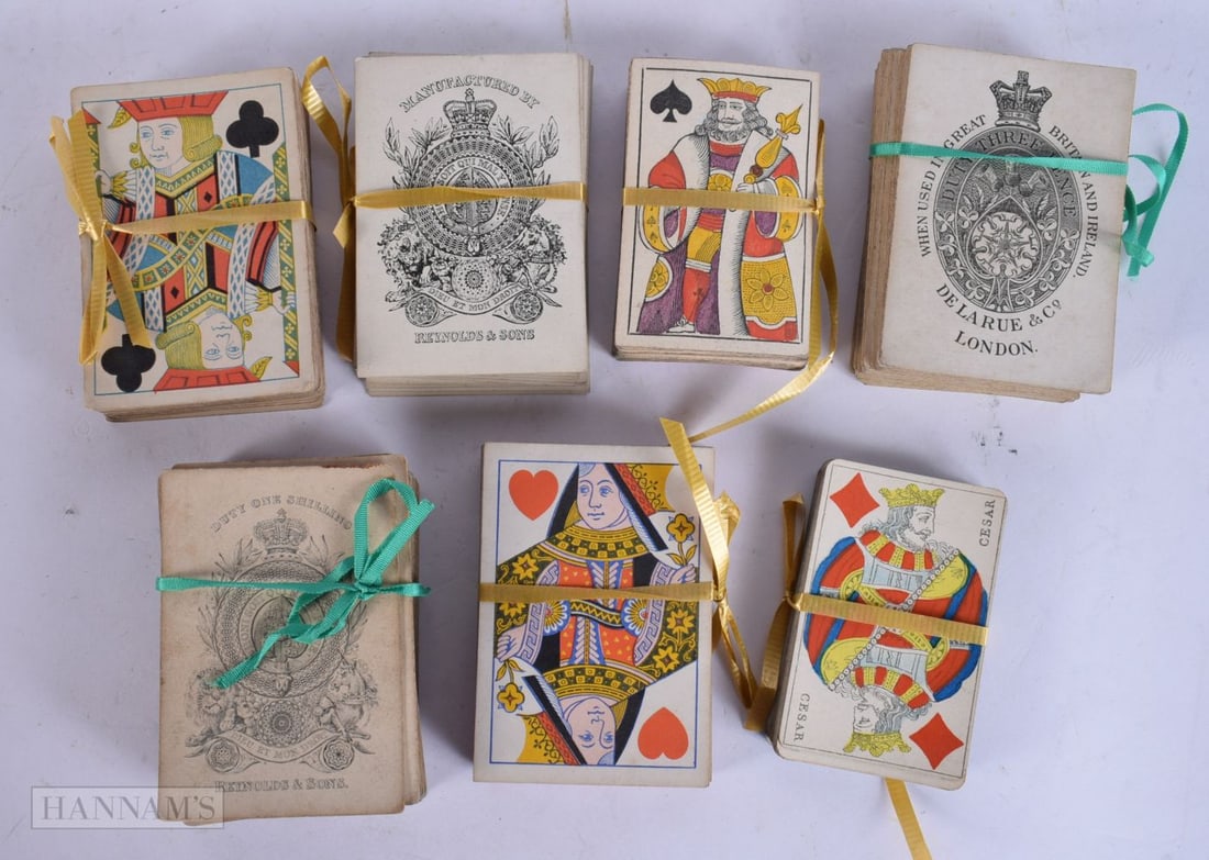ASSORTED PART SETS OF VINTAGE PLAYING CARDS inclduing De La Rue & Co London, Reynolds & Sons. (qty) (1 of 4)