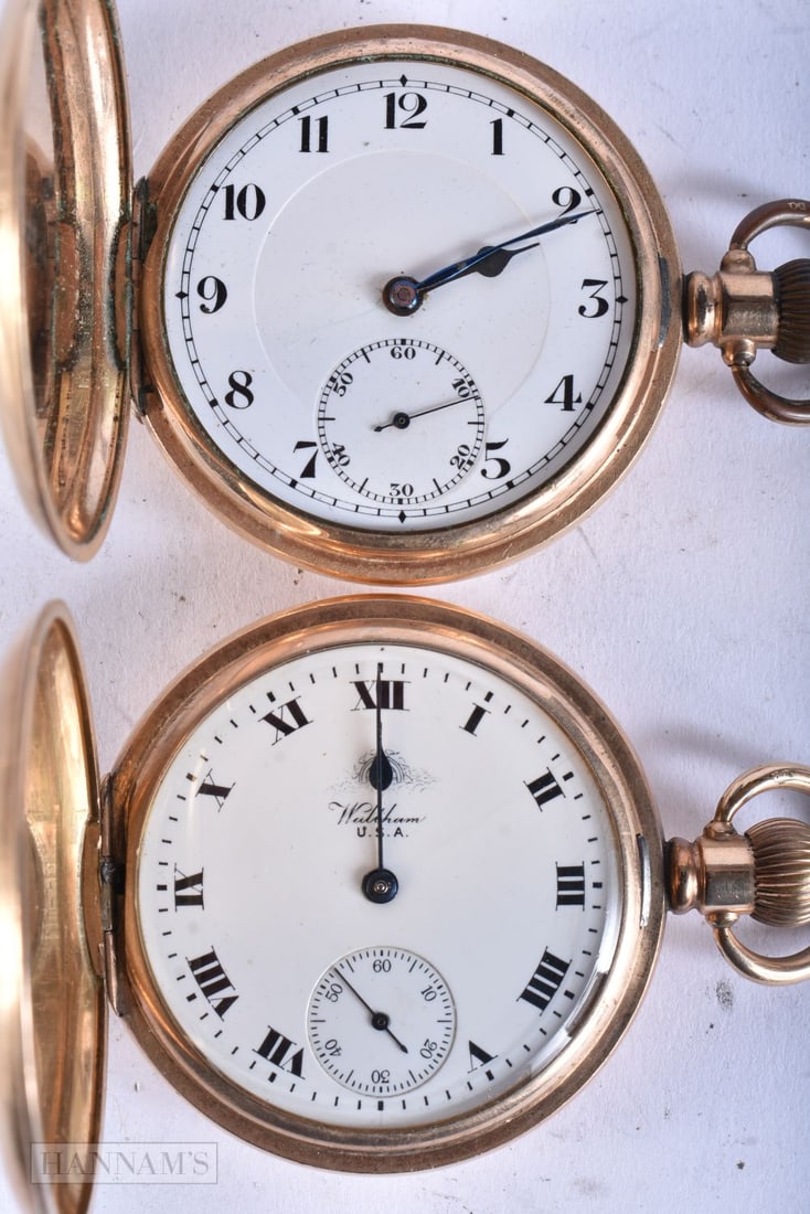 Rolled Gold Pocket Watches Untested. 5 cm wide. (2) (1 of 5)
