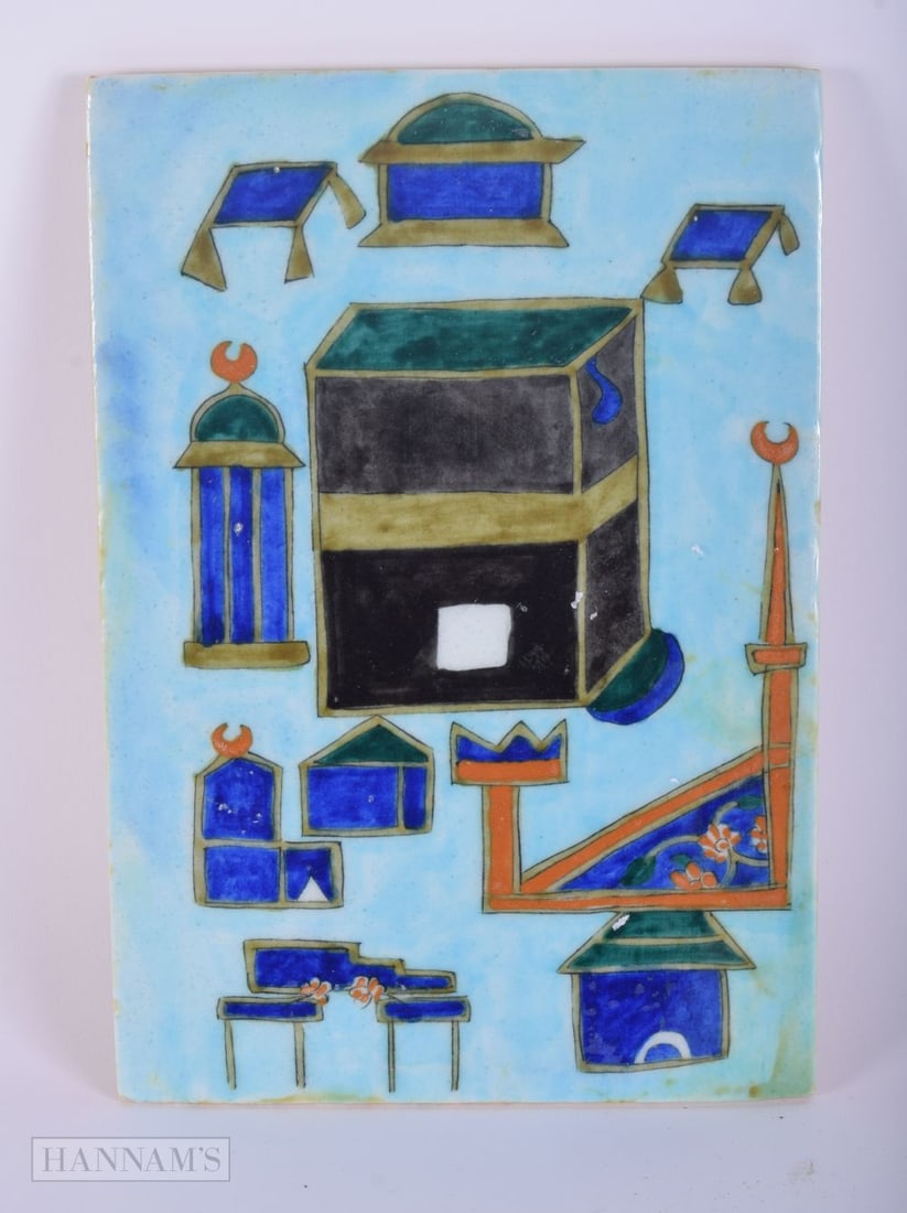 A TURKISH IZNIK KABE ISLAMIC TILE. 24 cm x 16 cm.: A TURKISH IZNIK KABE ISLAMIC TILE. 24 cm x 16 cm.