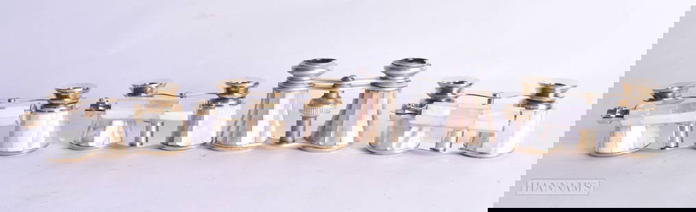 FOUR PAIRS OF MOTHER OF PEARL OPERA GLASSES. Largest 18 cm wide. (4): FOUR PAIRS OF MOTHER OF PEARL OPERA GLASSES. Largest 18 cm wide. (4)