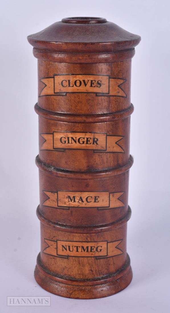 A TREEN SPICE TOWER. 20 cm high. (1 of 4)