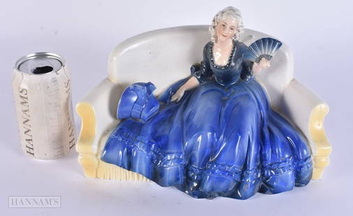 AN ART DECO GERMAN KATHUTTE CERAMIC FIGURAL GROUP. 28 cm x 20 cm.: AN ART DECO GERMAN KATHUTTE CERAMIC FIGURAL GROUP. 28 cm x 20 cm.