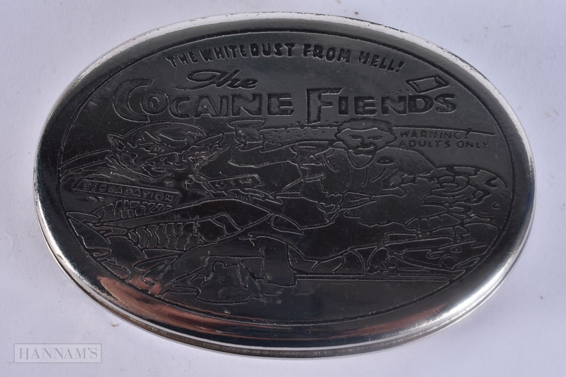 A COCAINE BOX. 10.25 cm x 7.5 cm.: A COCAINE BOX. 10.25 cm x 7.5 cm.