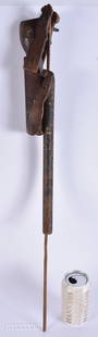 AN UNUSUAL ANTIQUE AFRICAN INDIAN FOLK ART WHIRLIGIG TYPE TOY modelled as a male climbing a tree. 78: AN UNUSUAL ANTIQUE AFRICAN INDIAN FOLK ART WHIRLIGIG TYPE TOY modelled as a male climbing a tree. 78 cm long.