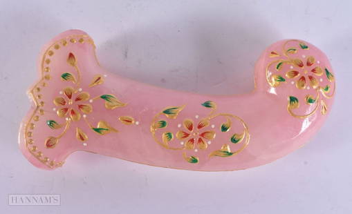 A MIDDLE EASTERN QAJAR LACQUERED HARDSTONE DAGGER. 15 cm long.   WE ARE UNABLE TO SHIP THIS LOT IN-H: A MIDDLE EASTERN QAJAR LACQUERED HARDSTONE DAGGER. 15 cm long. WE ARE UNABLE TO SHIP THIS LOT IN-HOUSE