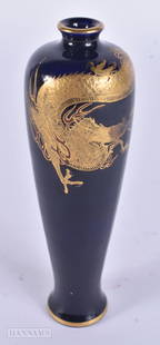 A 19TH CENTURY JAPANESE MEIJI PERIOD SATSUMA DRAGON VASE. 13 cm high.: A 19TH CENTURY JAPANESE MEIJI PERIOD SATSUMA DRAGON VASE. 13 cm high.