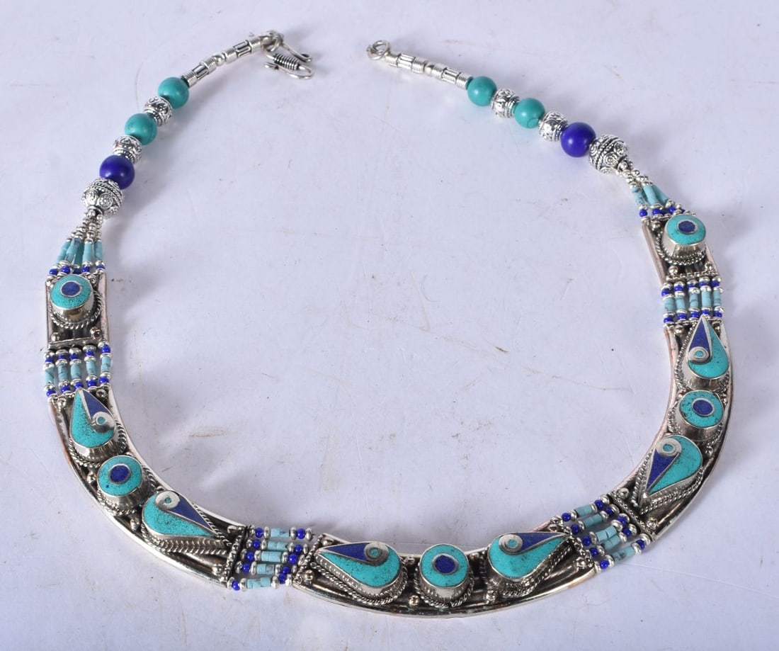 A Tibetan Style Necklace. 54cm long, weight 121g (1 of 3)