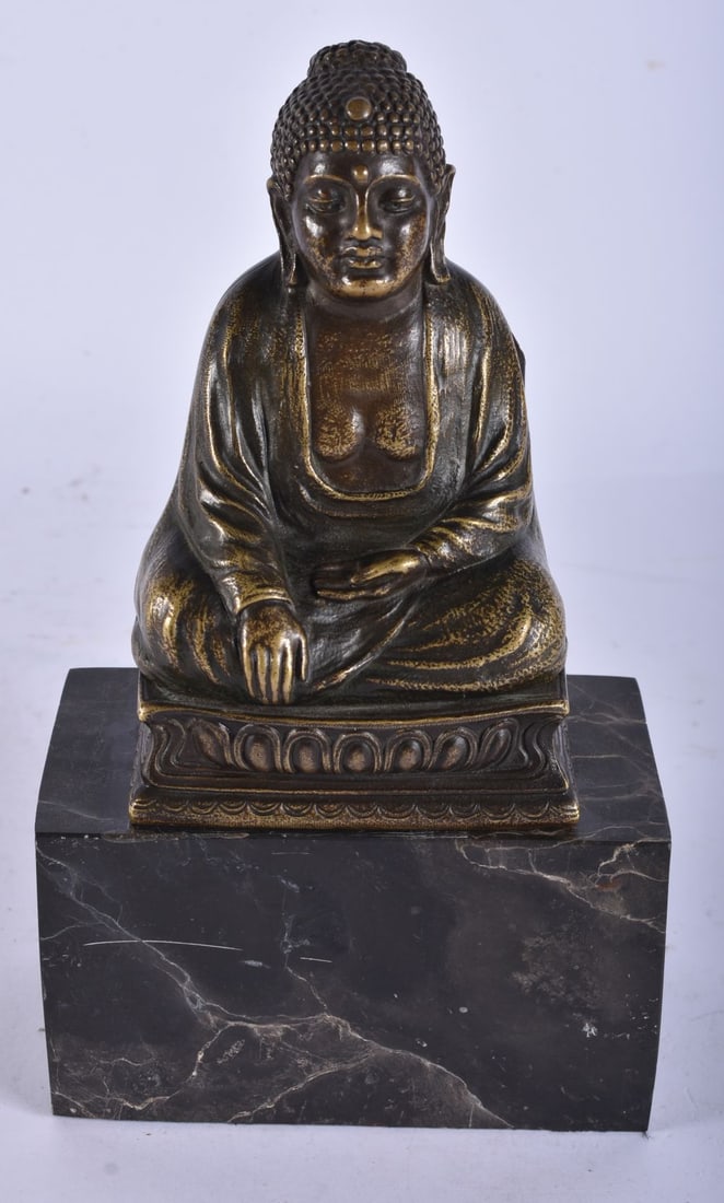 A RARE 19TH CENTURY AUSTRIAN COLD PAINTED EROTIC BRONZE BUDDHA by Franz Xavier Bergmann. Buddha 16 c: A RARE 19TH CENTURY AUSTRIAN COLD PAINTED EROTIC BRONZE BUDDHA by Franz Xavier Bergmann. Buddha 16 cm x 8 cm.