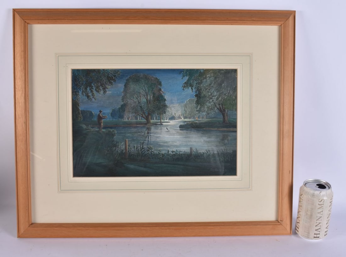 English School (20th Century) Oil, fisherman. 54 cm x 44 cm.: English School (20th Century) Oil, fisherman. 54 cm x 44 cm.