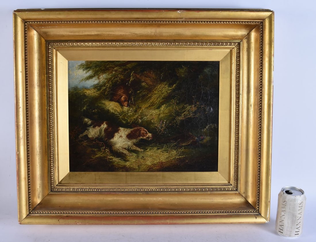 Attributed to George Armfield (1808-1893) Oil on canvas, Hounds at the farm. 65 cm x 50 cm. (1 of 8)