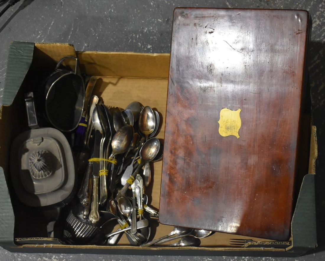 ASSORTED SILVER PLATE. (qty) (1 of 4)