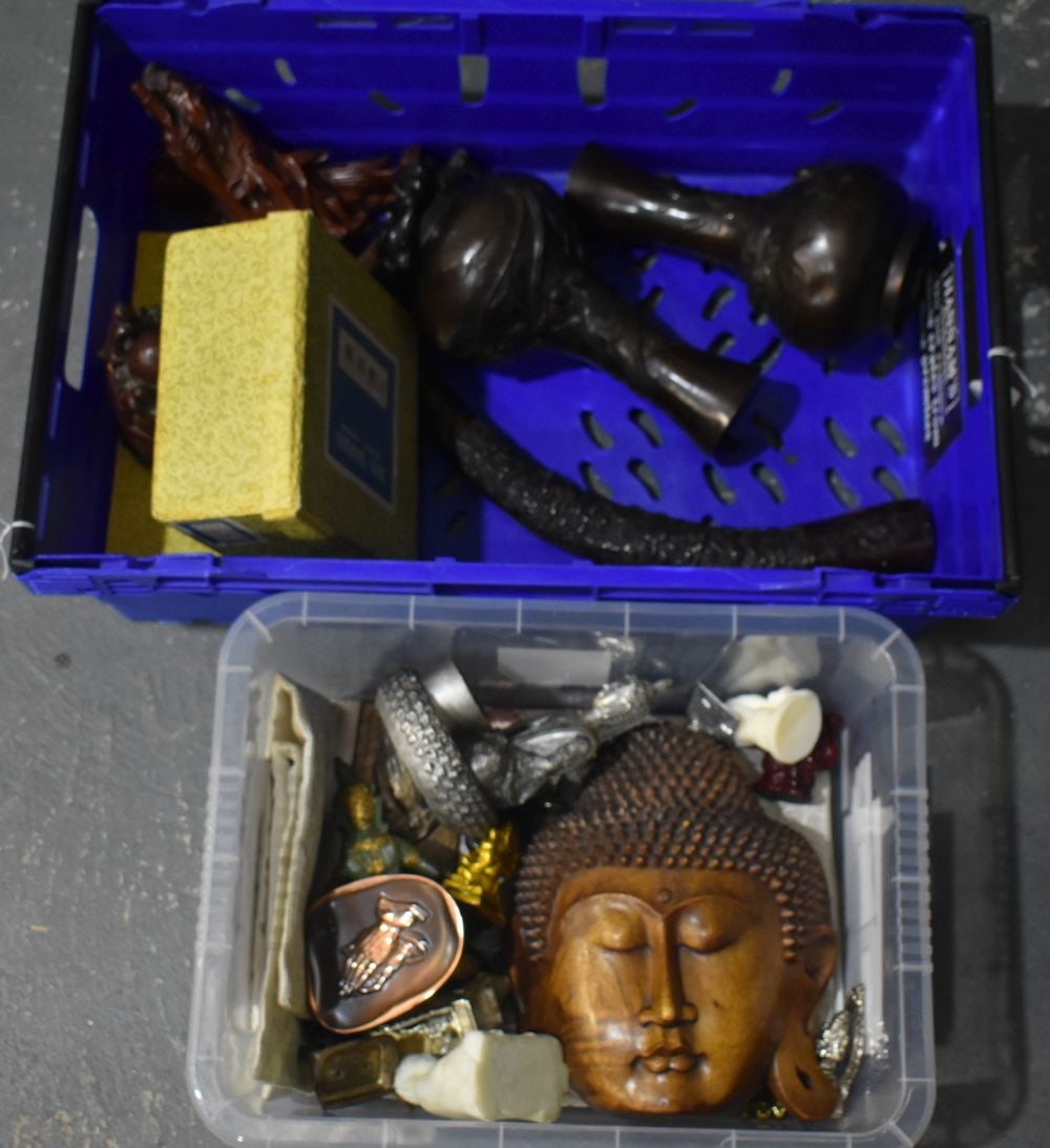 TWO BOXES OF CHINESE COLLECTABLES. (qty) (1 of 10)