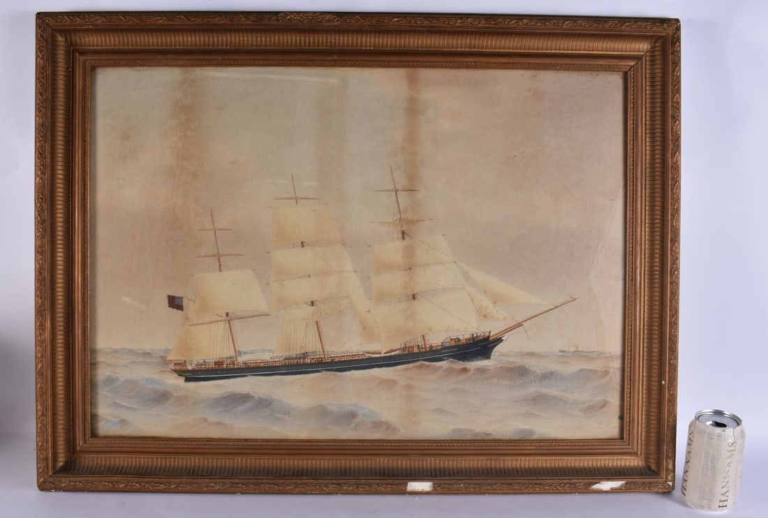 HAROLD PERCIVAL (1868-1914) Watercolour, Scottish Maritime Interest, Watercolour. 78 cm x 58 cm. (1 of 7)