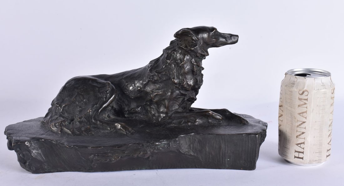 European School (19th/20th Century) Bronze, Borzoi. 33 cm x 18 cm. (1 of 8)