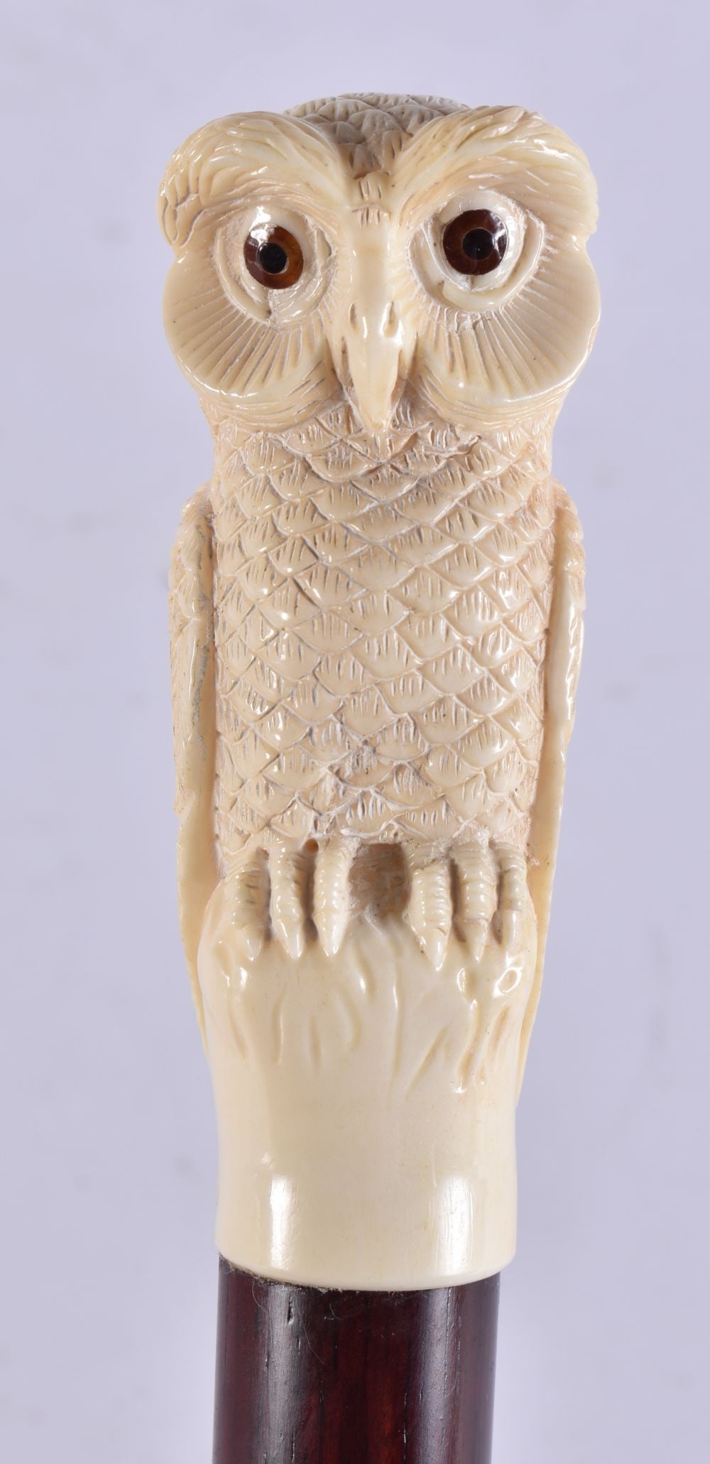 A NOVELTY BONE WALKING CANE. 90 cm long. (1 of 4)