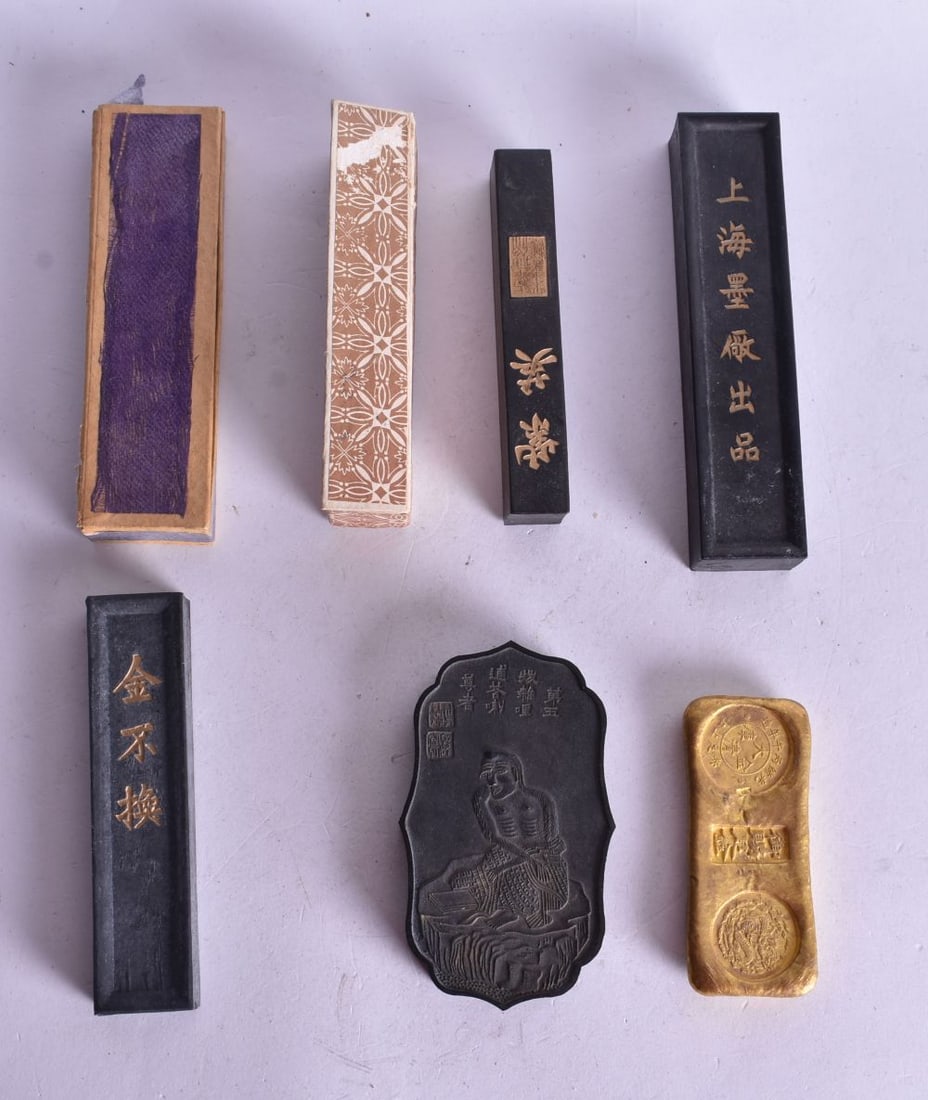 ASSORTED CHINESE INK CAKES AND INGOTS. (qty) (1 of 5)