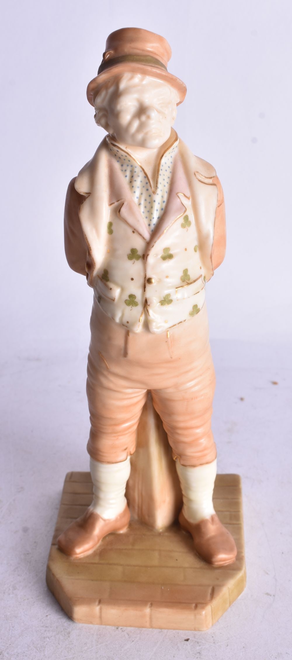 Royal Worcester figure of the Irishman with shamrocks date code 1895, 18cm high (1 of 4)