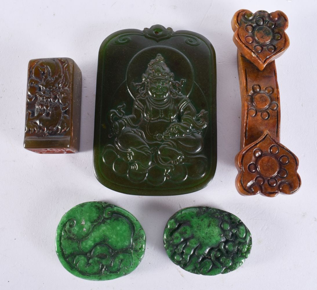 ASSORTED CHINESE JADE. 423 grams. (qty) (1 of 6)