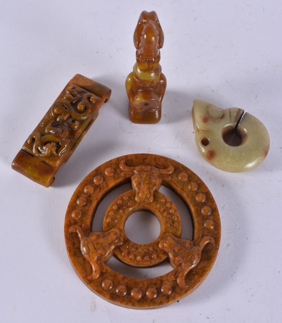 CHINESE JADES. 400 grams. 10 cm long. (4) (1 of 6)