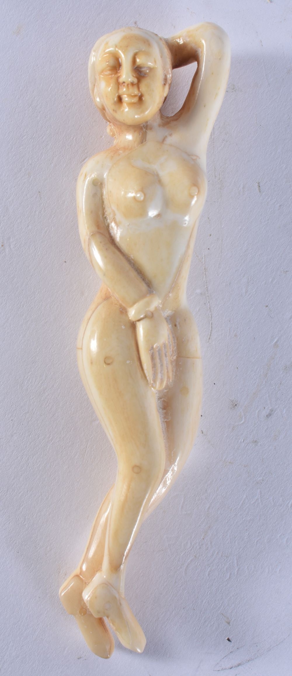 A CHINESE BONE MEDICINES DOLL. 48 grams. 13 cm long.: A CHINESE BONE MEDICINES DOLL. 48 grams. 13 cm long.