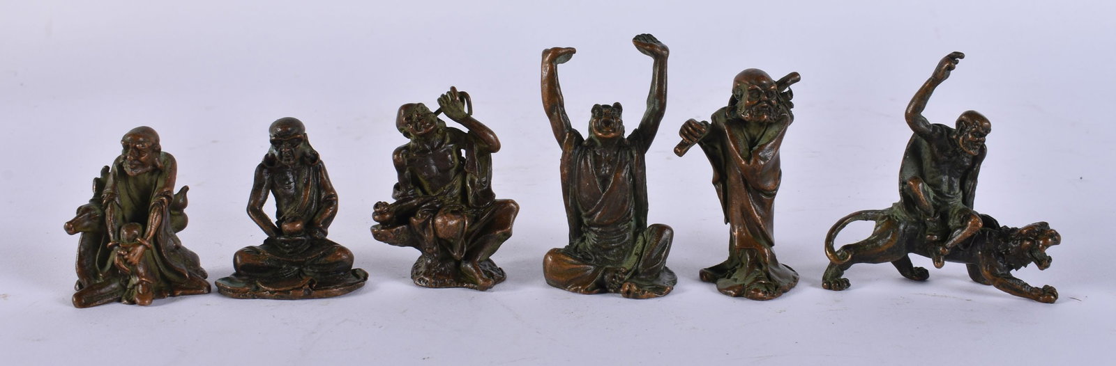 ASSORTED JAPANESE BRONZES. 404 grams. (6) (1 of 5)