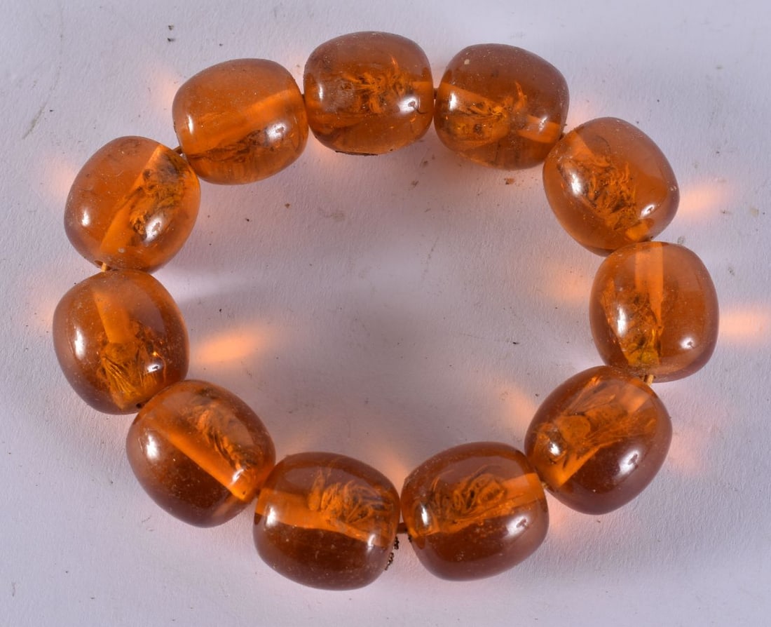 A CHINESE BUG BRACELET. 69 grams. 18 cm wide. (1 of 3)