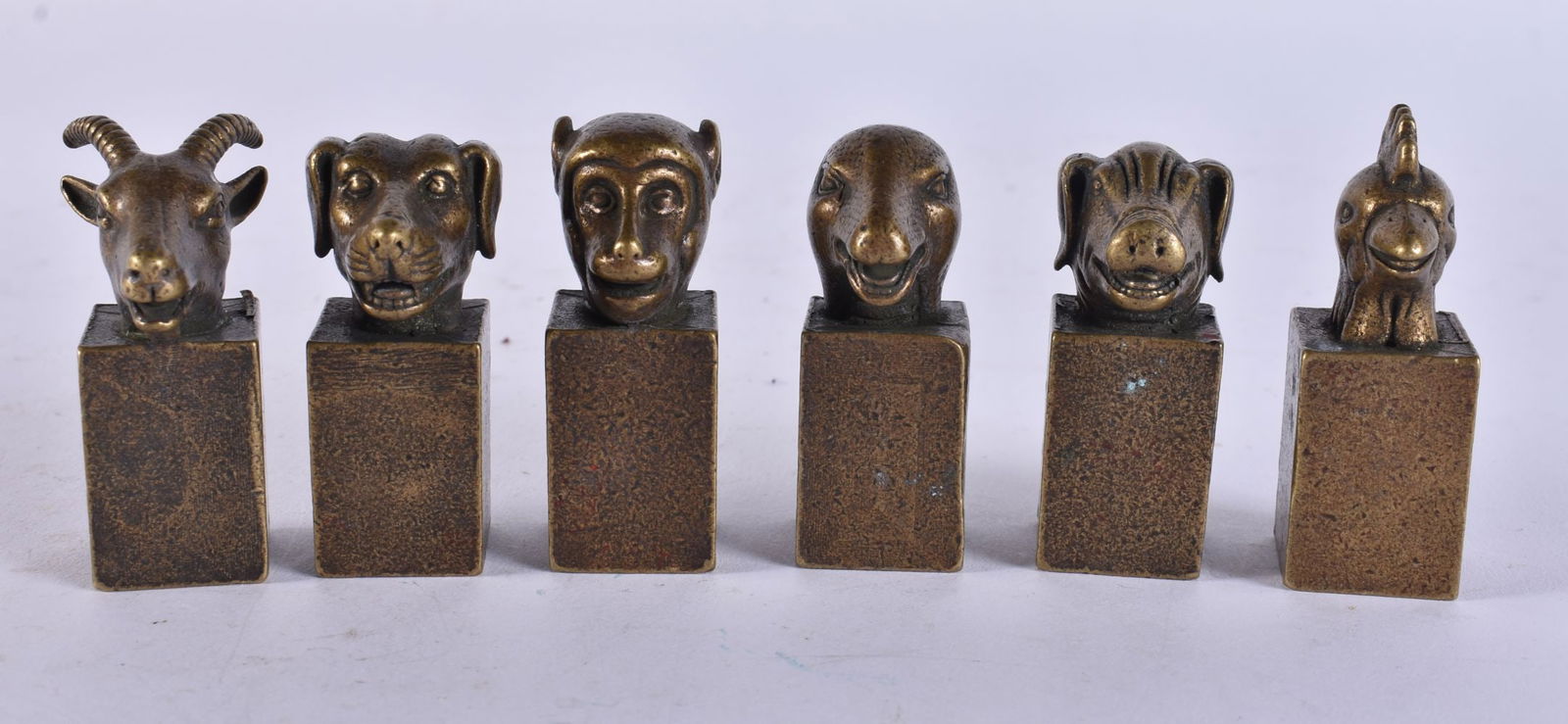 CHINESE BRONZE SEALS. 709 grams. 5 cm x 3.25 cm. (qty) (1 of 4)